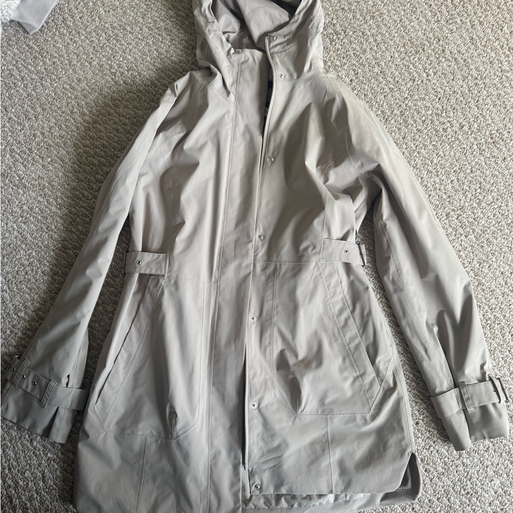 Light tan Women's Hooded Raincoat